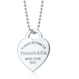 Tiffany Heart Pendant Long Necklace